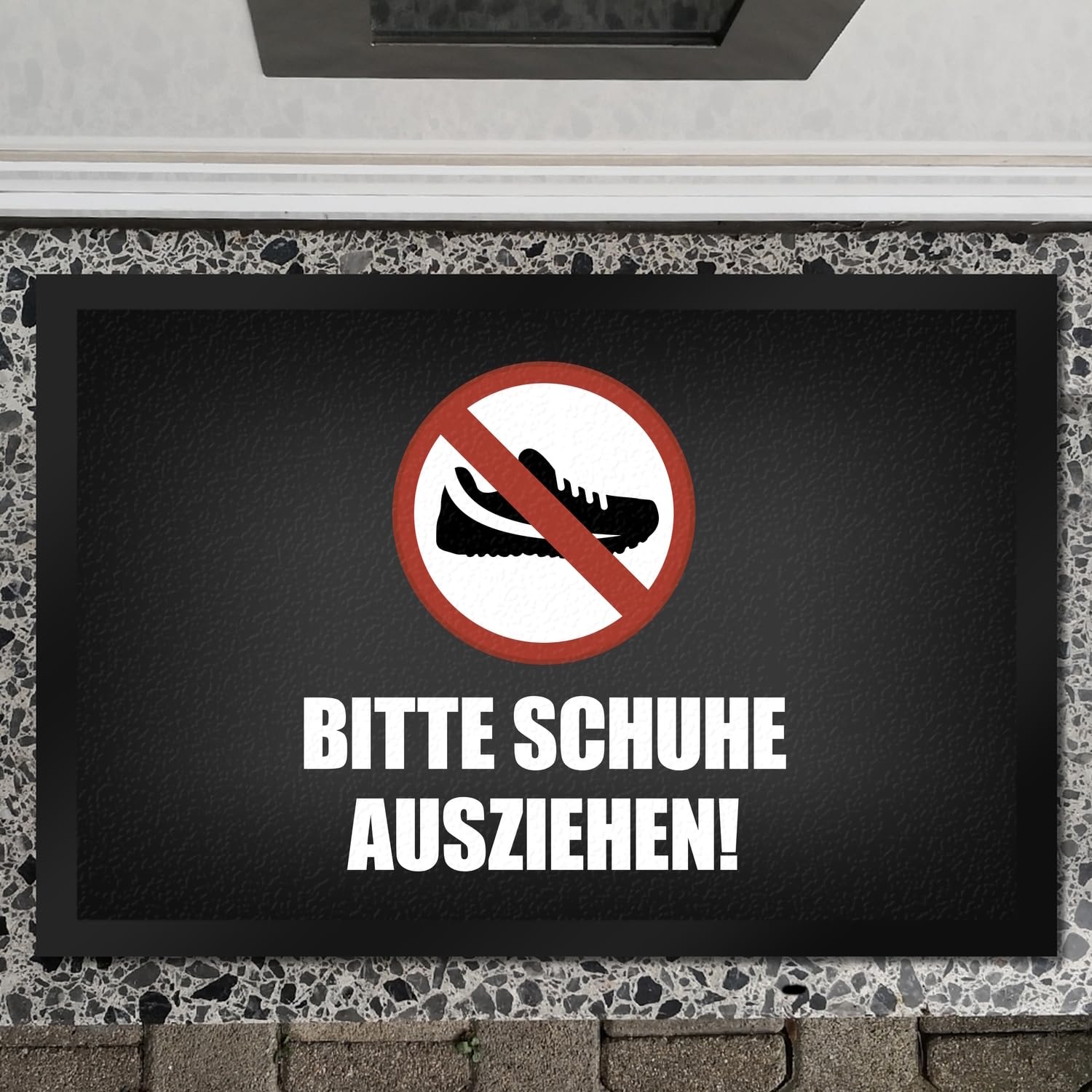 trendaffe - Bitte Schuhe ausziehen Fußmatte XXL mit Verbot Motiv