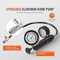 Vista 3 de VEVOR Kit universal de 28 probadores de presión de radiador, kit de probador de presión de refrigerante con bomba manual y tapas de prueba