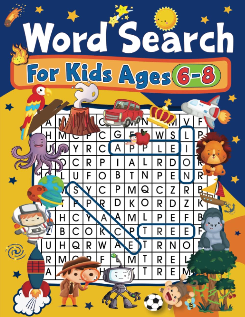 Word Search For Kids Ages 6-8: Puzzle Book to Improve Vocabulary, Spelling and Reading Skills