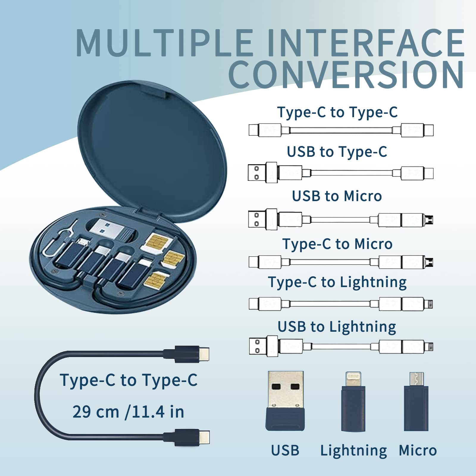 Usb Transfer Cable Box Snapklik.com : 9 In 1 Cable Case USB Adapter Cable Conversion Storage ...