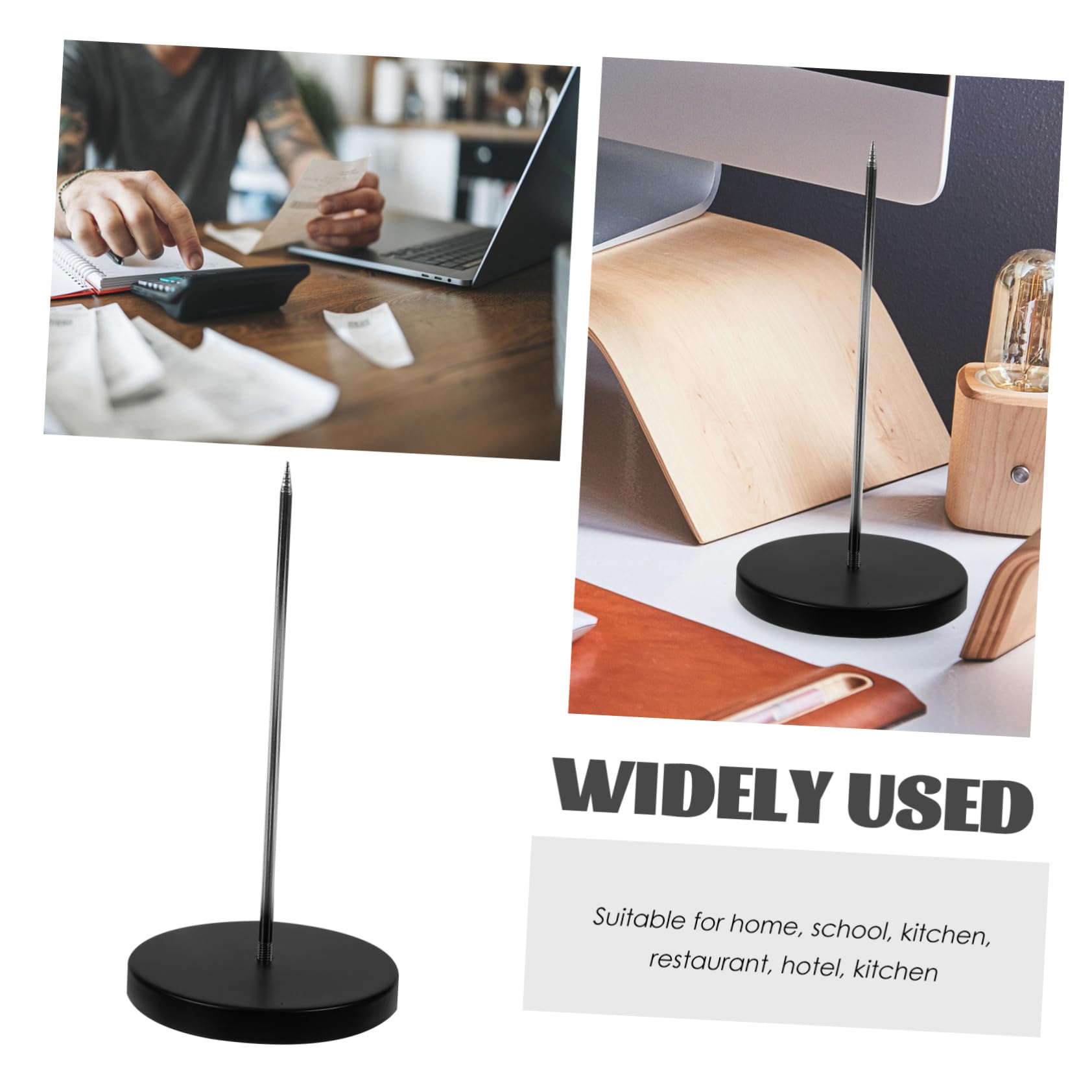 HOMSFOU 1 Set 4Pcs Detachable Receipt Holders Paper Menu Holders with for Office Restaurant and Retail Use Black Color with Covers