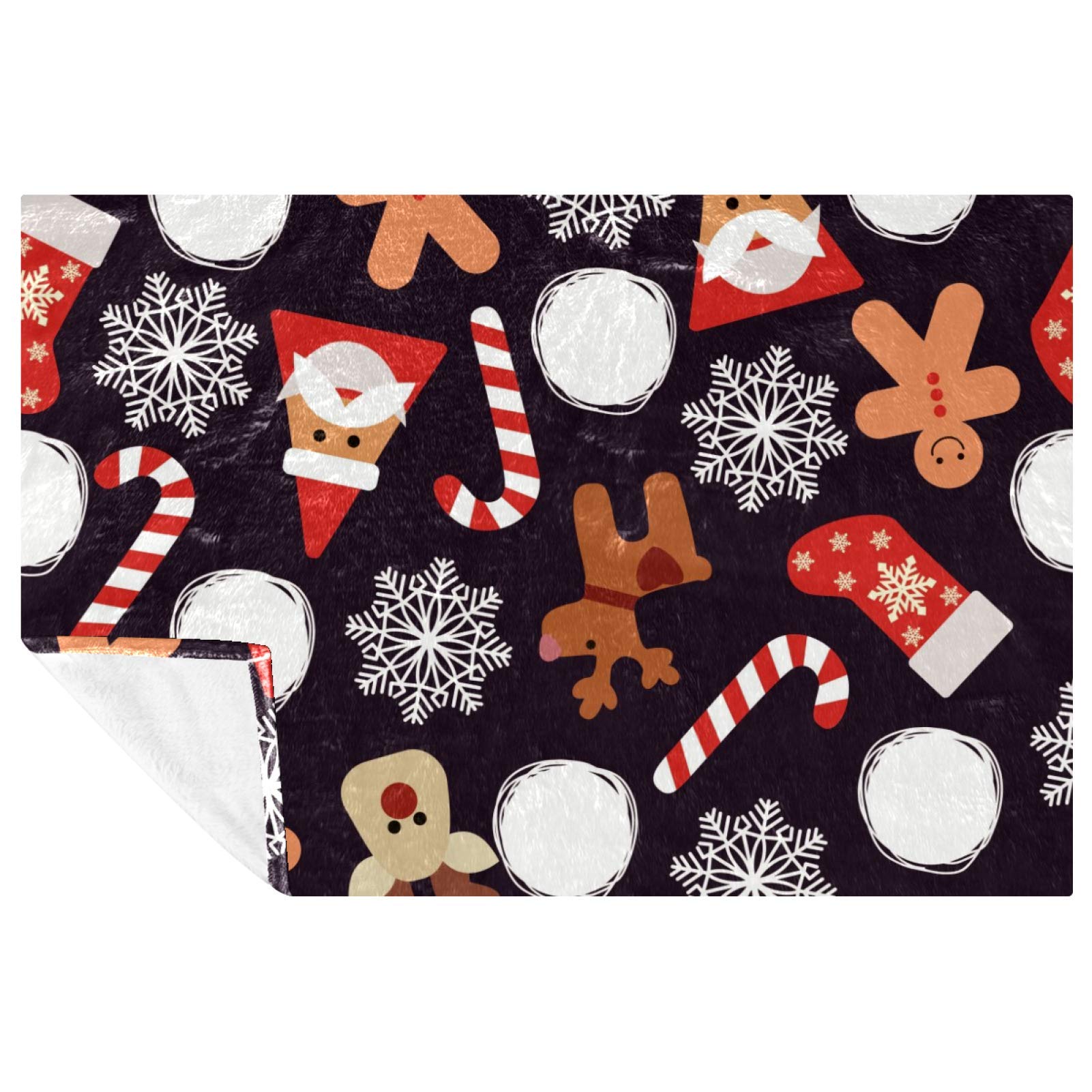 Couverture douce et chaude anti-froid pour canapé et lit 150x100cm flocons