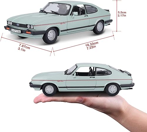 Miniatura 5 de Bburago - Modelo a escala 1/24 compatible con Ford Capri 1600 GT 1982 (verde)