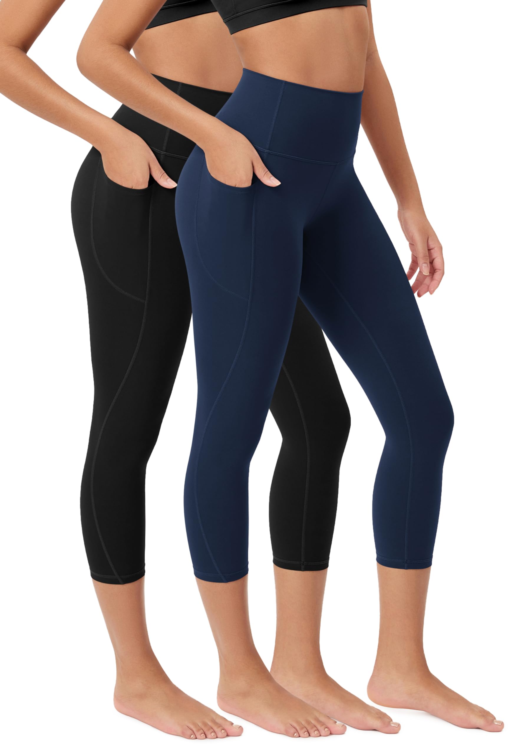 ODODOS 2-Pack Buttery Soft Lounge Yoga Leggings with Pockets for Women 23" / 25" / 28" High Waist Yoga Pants
