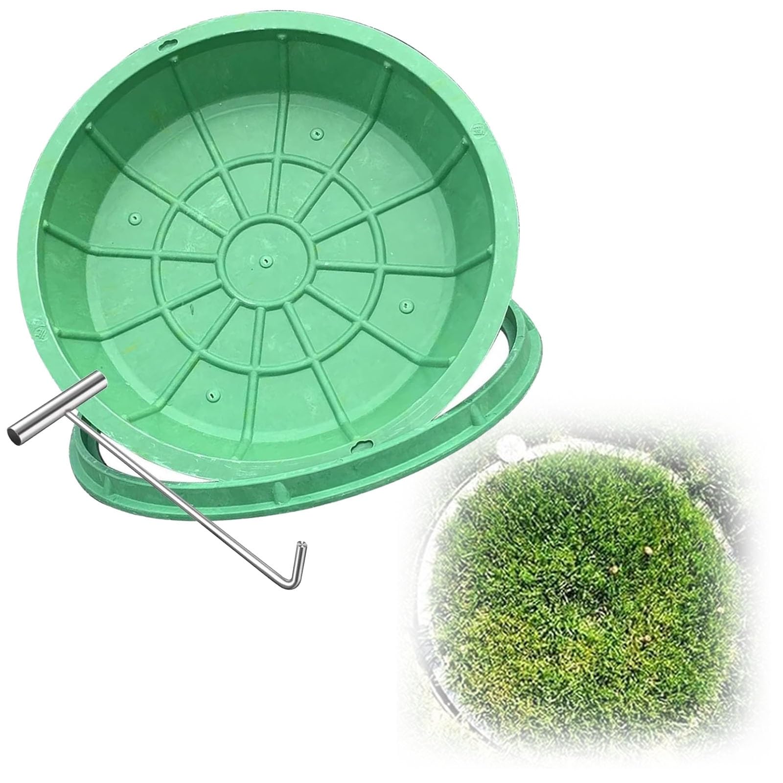 FCXWEVR Resin Invisible Manhole Covers5 PCS 60cm Diameter Embedded Overlay and e for Residential and Scenic Areas Portable Commercial Outdoor