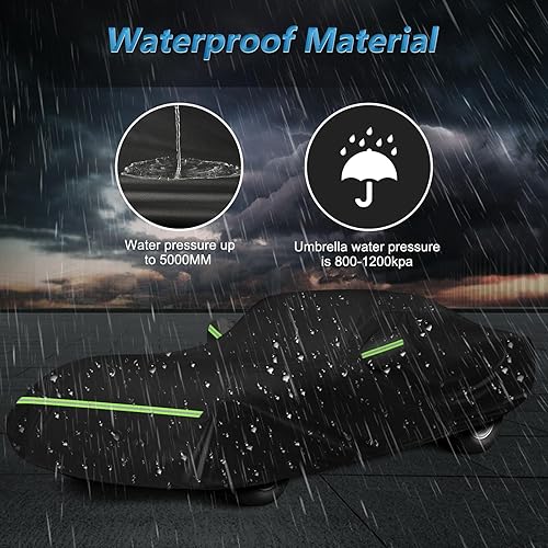 Miniatura 5 de Funda impermeable para automóvil C3 Corvette, protección solar contra el calor, cubierta completa para automóvil con cremallera lateral del