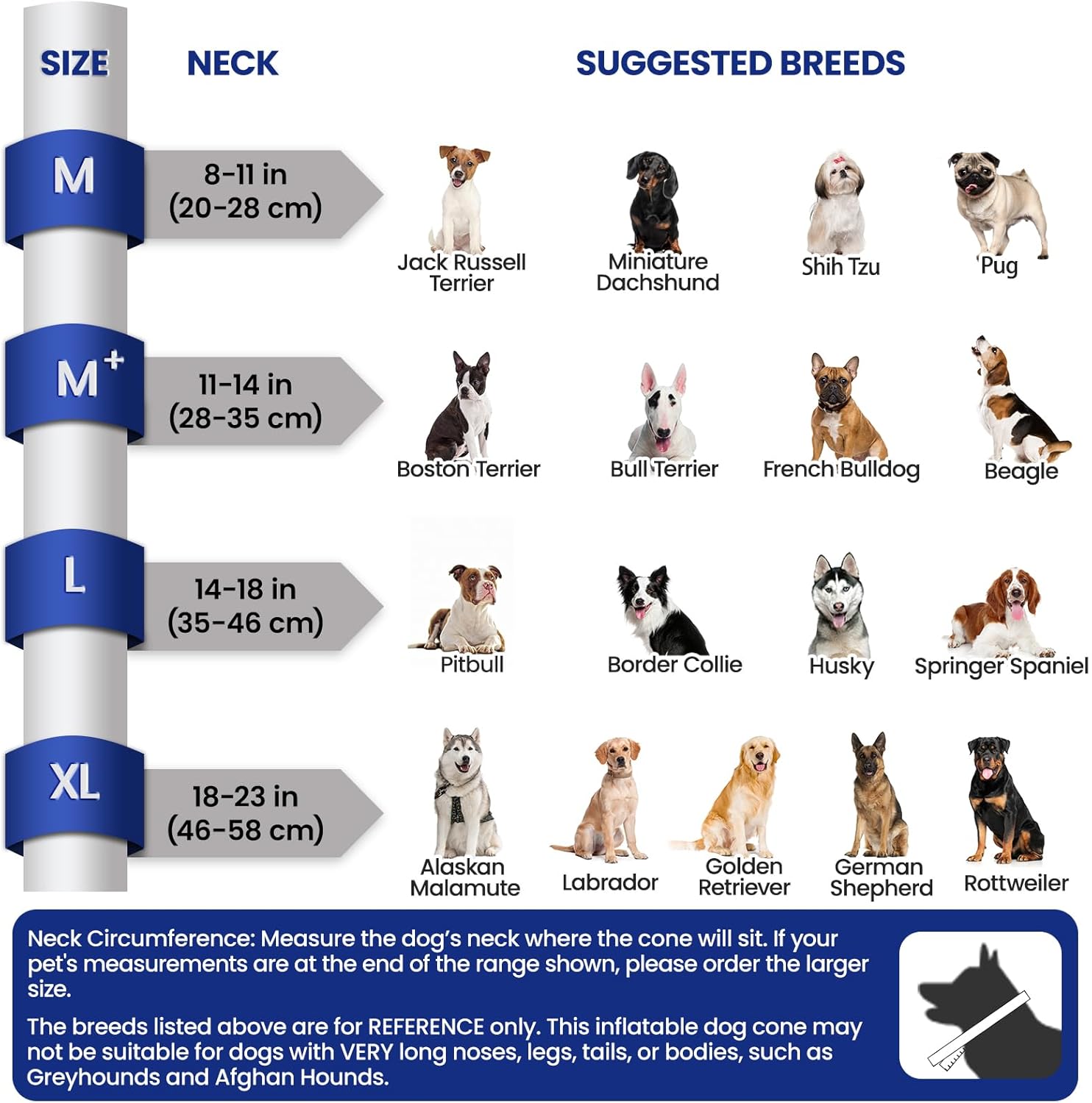 2 Pcs Medium Grey Inflatable Cone Bundle for Medium Dogs, Dog Cone Alternative After Surgery to Stop Licking