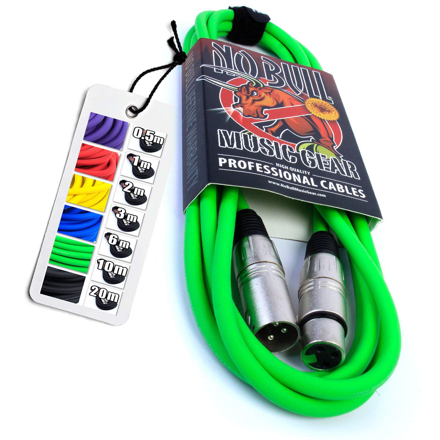 No Bull Nordell Music Gear' Premium XLR Cable (Green