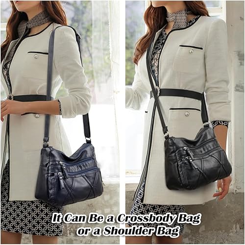 Miniatura 2 de Bolsos cruzados para mujer, bolsos para mujer, bolso de hombro de piel sintética suave para mujer