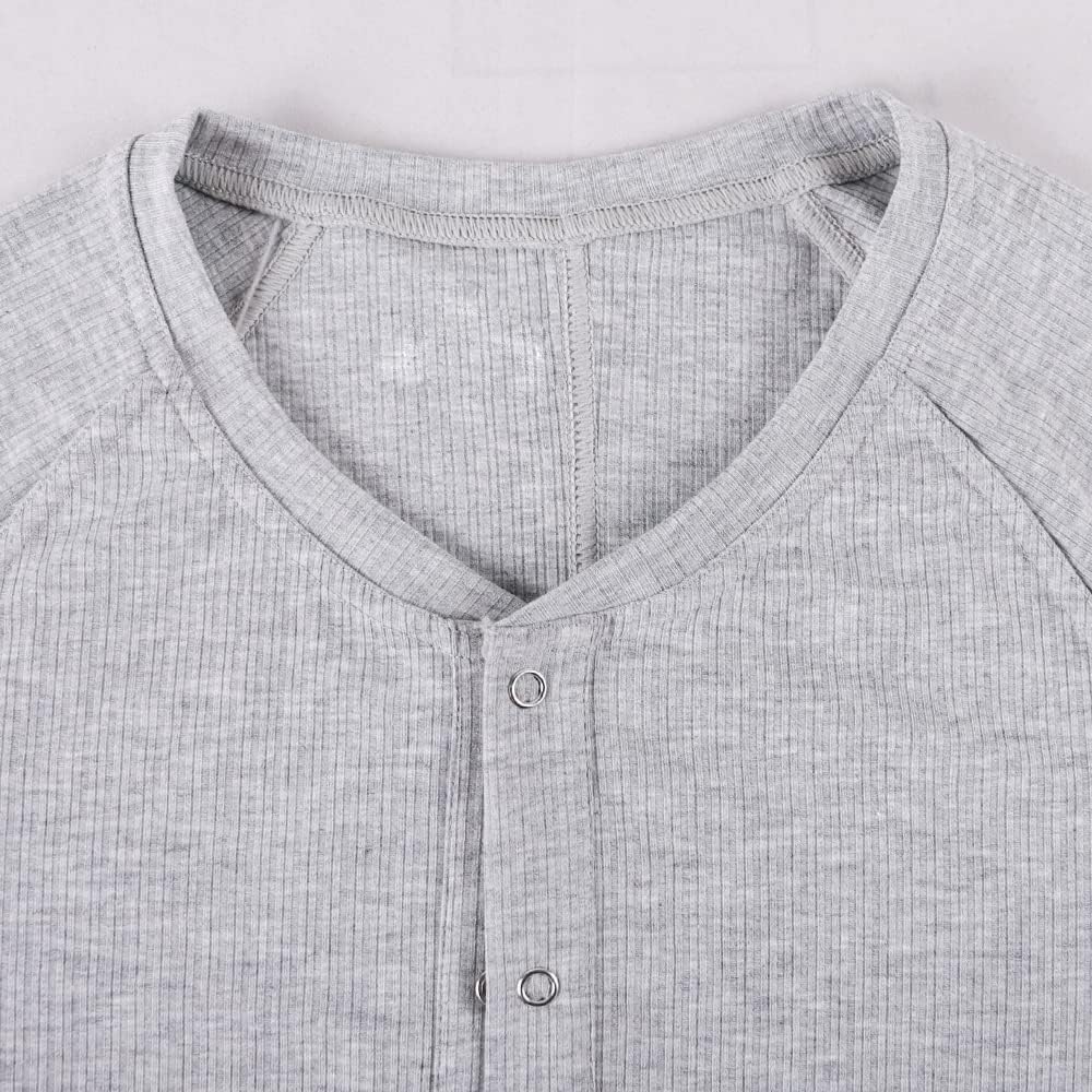 Mens Long Sleeve Onesies Jumpsuit Nightwear Button Down One Piece Pyjamas