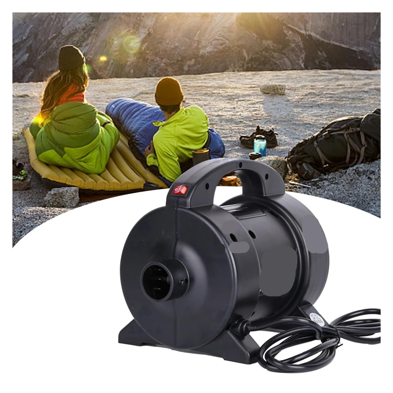 Pompa elektryczna 1600W Pompa do materacy powietrznych Szybkie pompowanie Elektryczna pompka powietrza Inflator Deflator,Silna moc