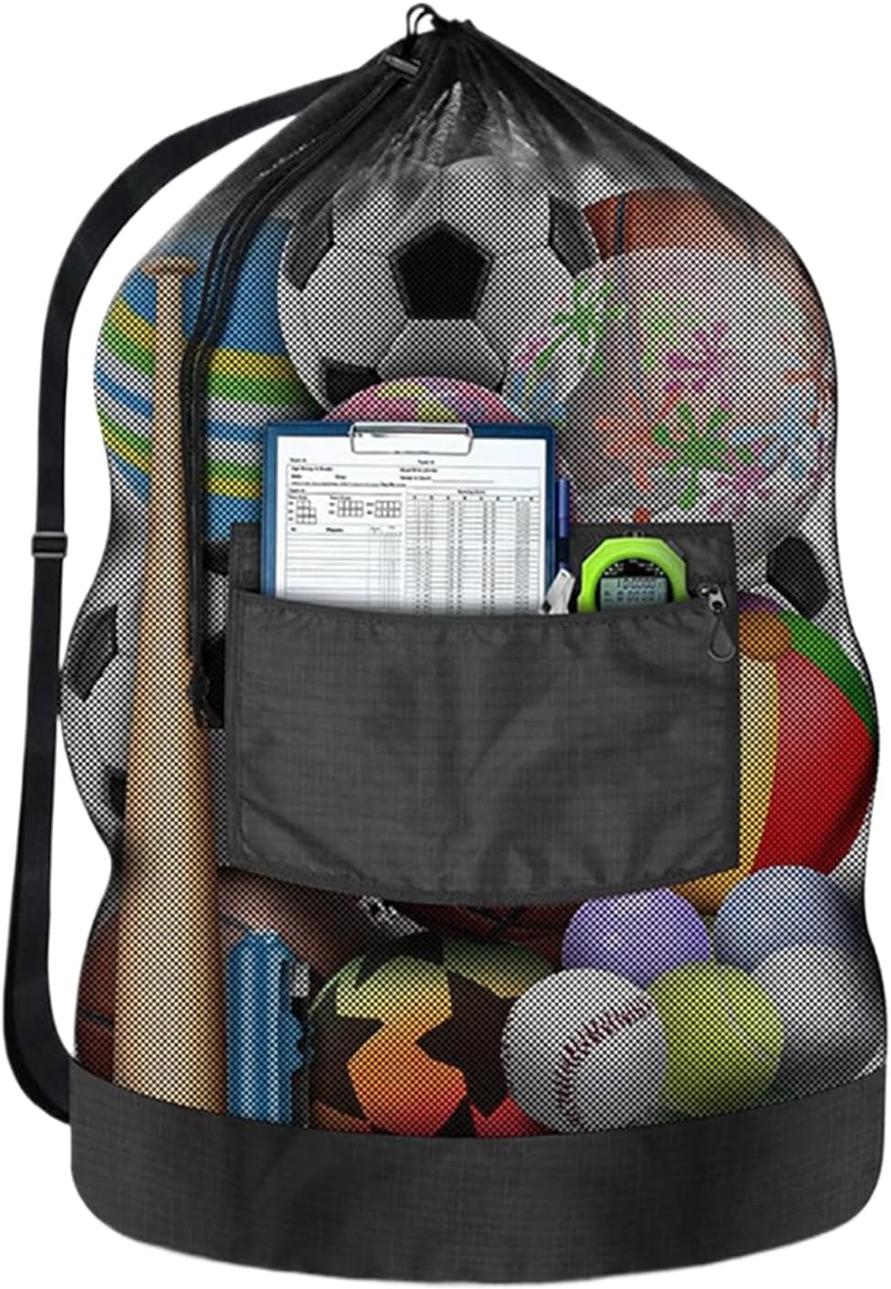 Soccer Bag Heavy Duty Large Capacity Drawstring Mesh Bag | Soccer Equipment Accessories for Sport Pool Gym Volleyball