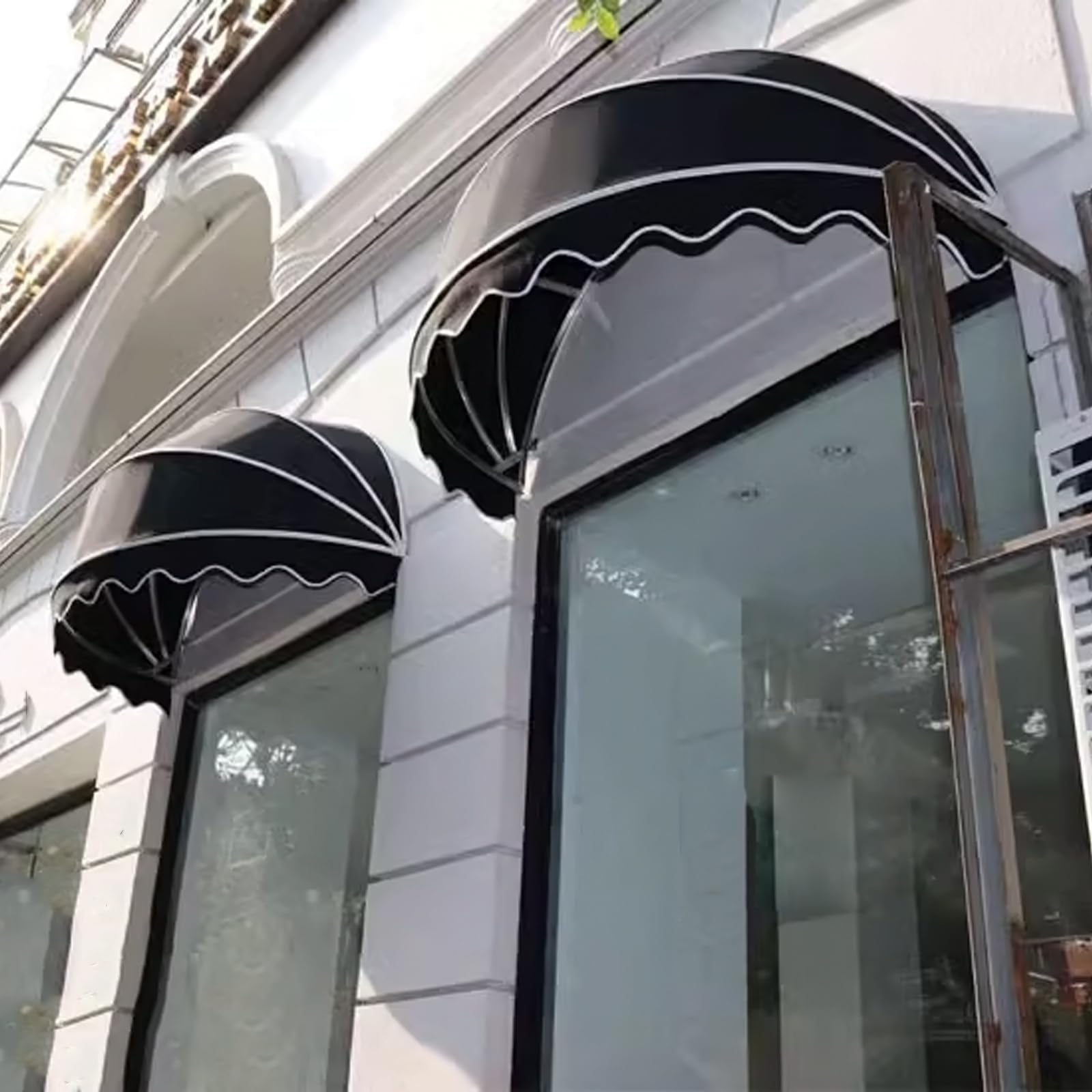 Auvent imperméable jaune de 50 cm pour balcon et terrasse