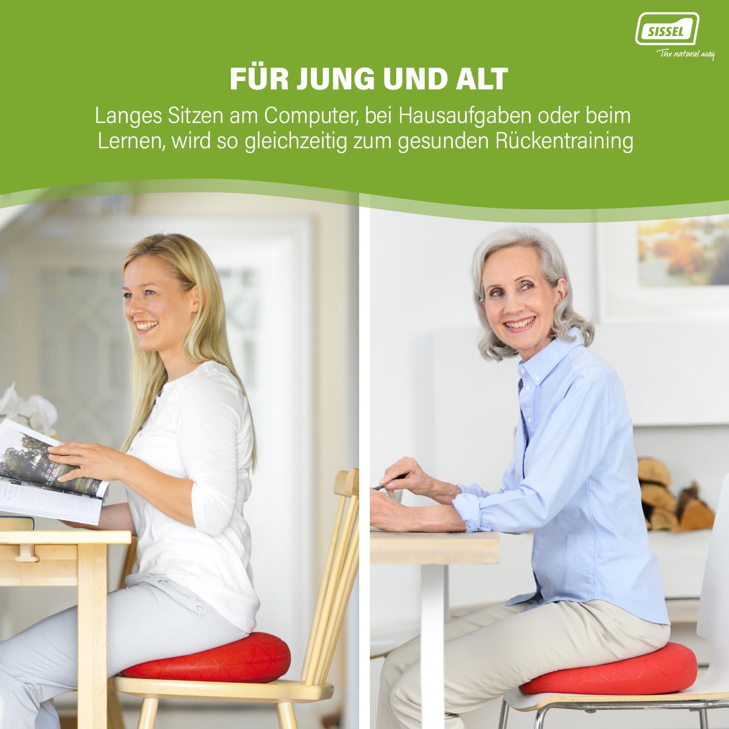 SISSEL SITFIT, Luftgefülltes Balancekissen für Aktives Sitzen und Training, Unterschiedliche Größen