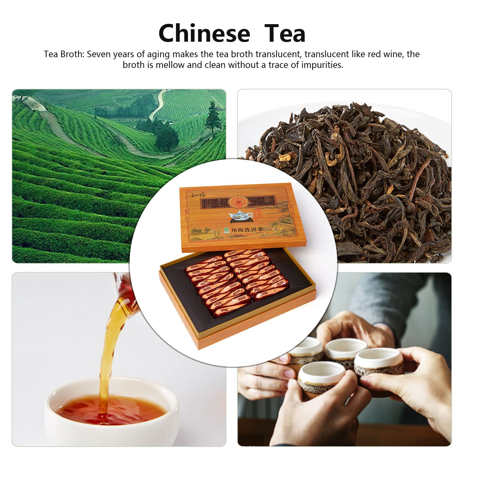 Ekologiczne torebki herbaty Pu erh, Premium 5-letnia czarna herbata Puerh luźne liście, chińska herbata Yunan Puerh, 350g/12.35 uncji