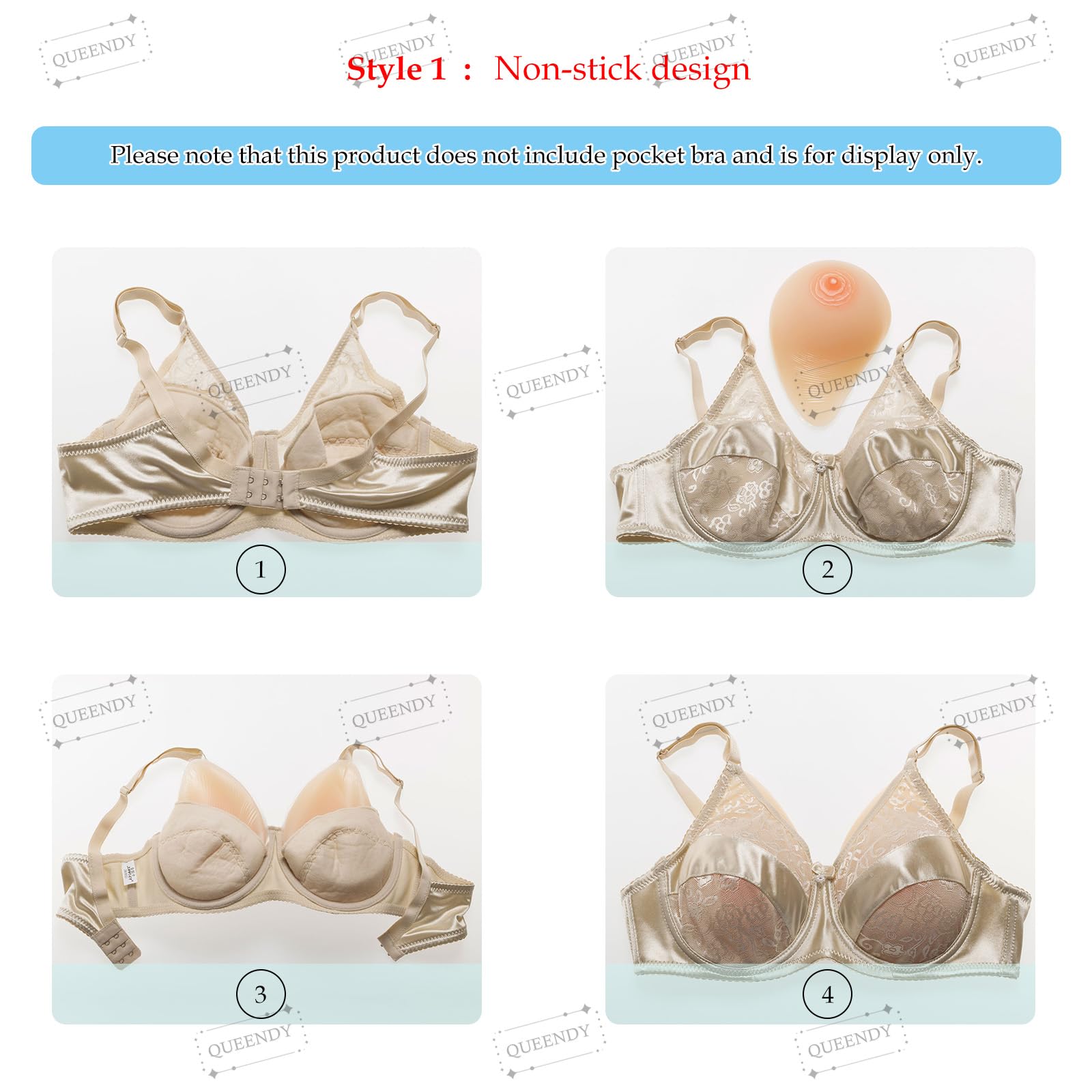Protesi mammarie in Silicone autoadesive - AuraShape Waterdrop Design per Mastectomia, Crossdresser e Cosplay - 1 Paio