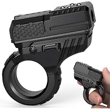 Fidget Slider Finger Ring Clicker Roller Toy Fidget Textured Fingertip Focus Tool for Adults Kids, Sensory Fingertip Press EDC Travel Toy Party Gift Stocking Stuffer - Plastic/Black