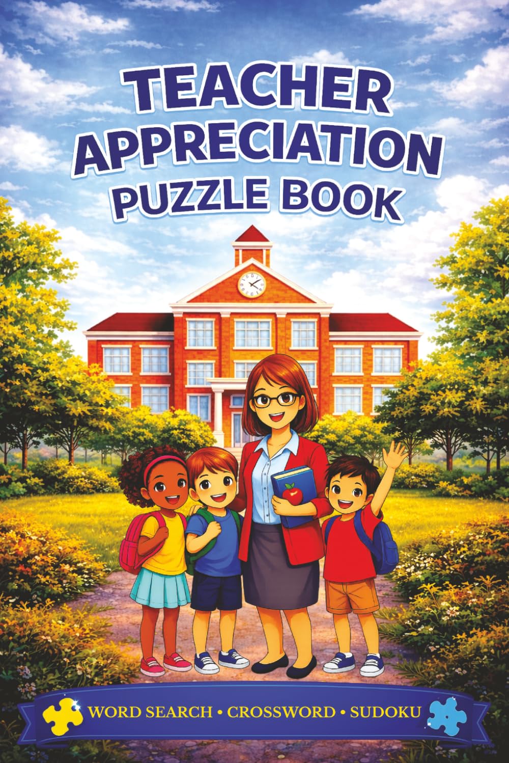 Teacher Appreciation Puzzle Book: Fun Word Searches, Crosswords & Sudoku Brain Games for Teachers | Relaxation, Humor & Appreciation | Perfect Teacher Appreciation Gift