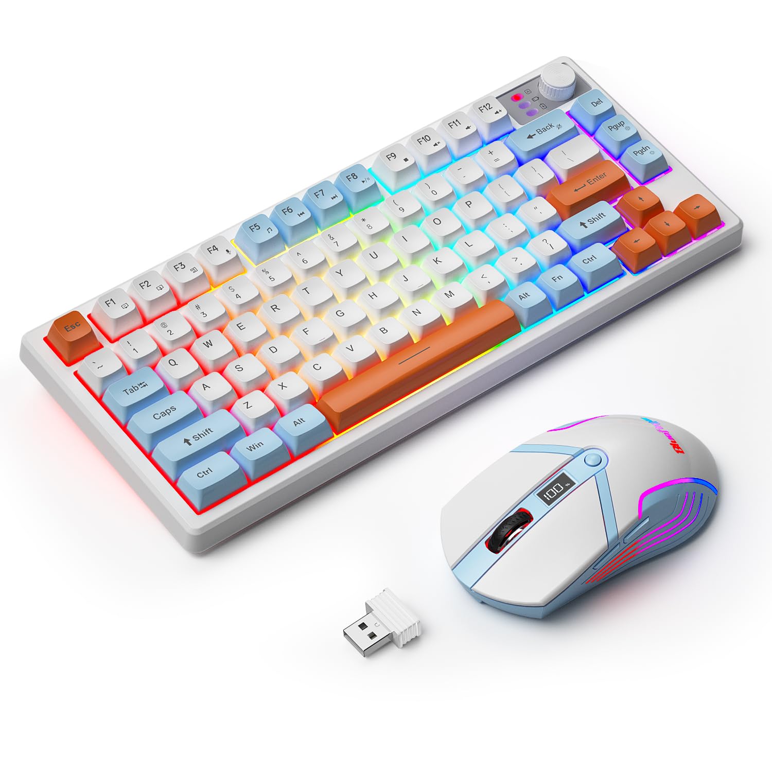 Amazon.com: BlueFinger 75% Wireless Gaming Keyboard and