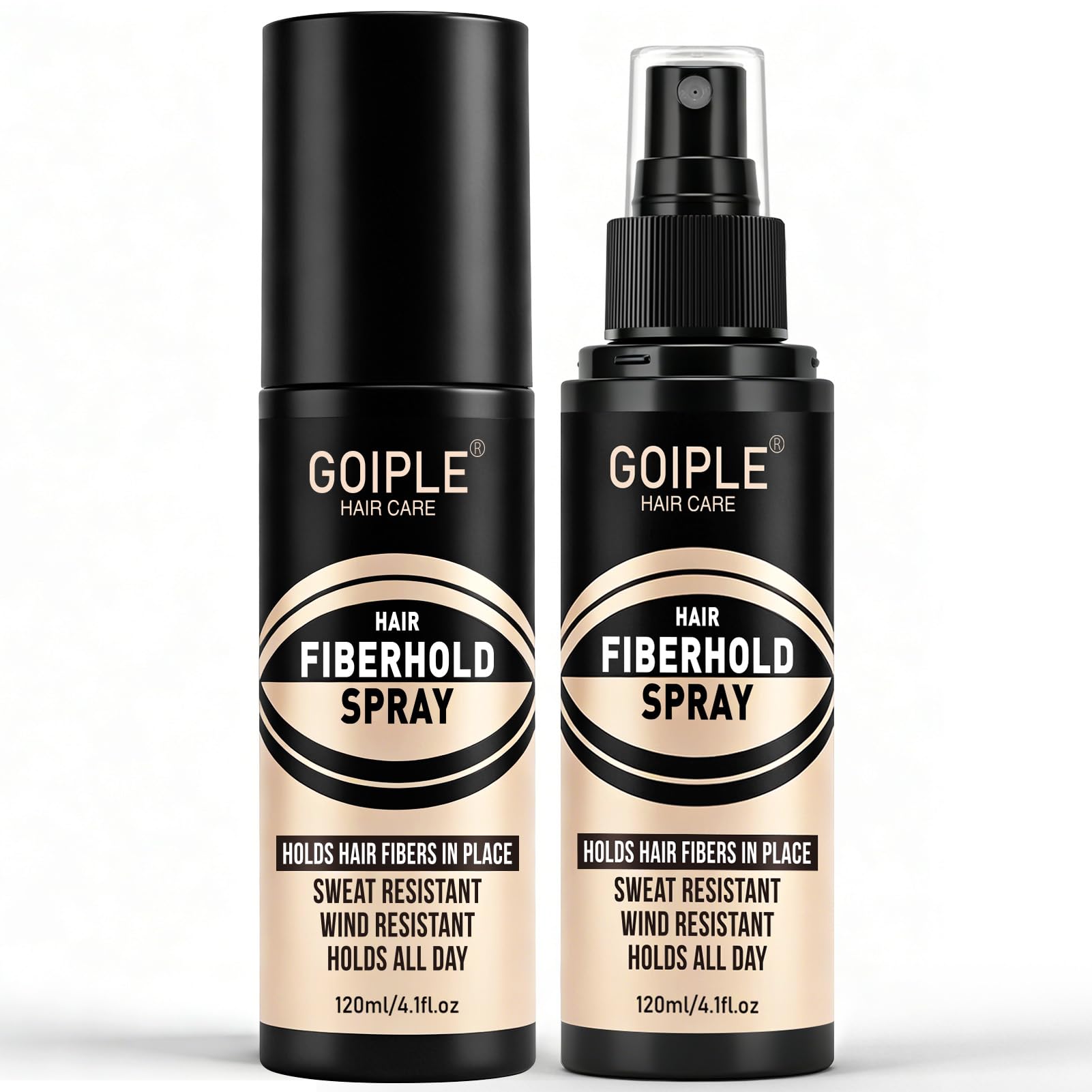 WOZUTUNT Fiber Hold Hair Spray Water Resistant for Men - Extra Hold Enhancements Barber Spray for Mens Hair & Beard - Waterproof Hairline Enhancer & Volumizing Sprays (2PCS)