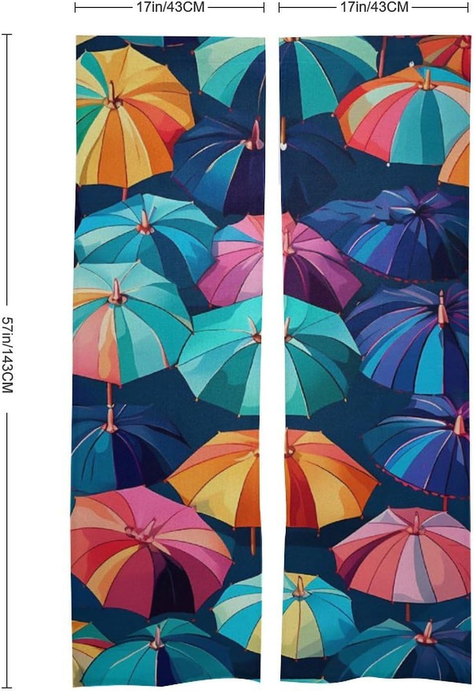 Colorful Umbrella Door Curtain Blackout Door Cover Curtains Door Screen for Home Accessories