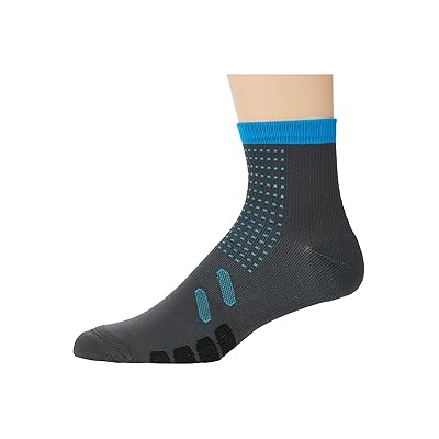 Eurosock Bike Quarter Compression Crew Cut Socks Shoes Charcoal