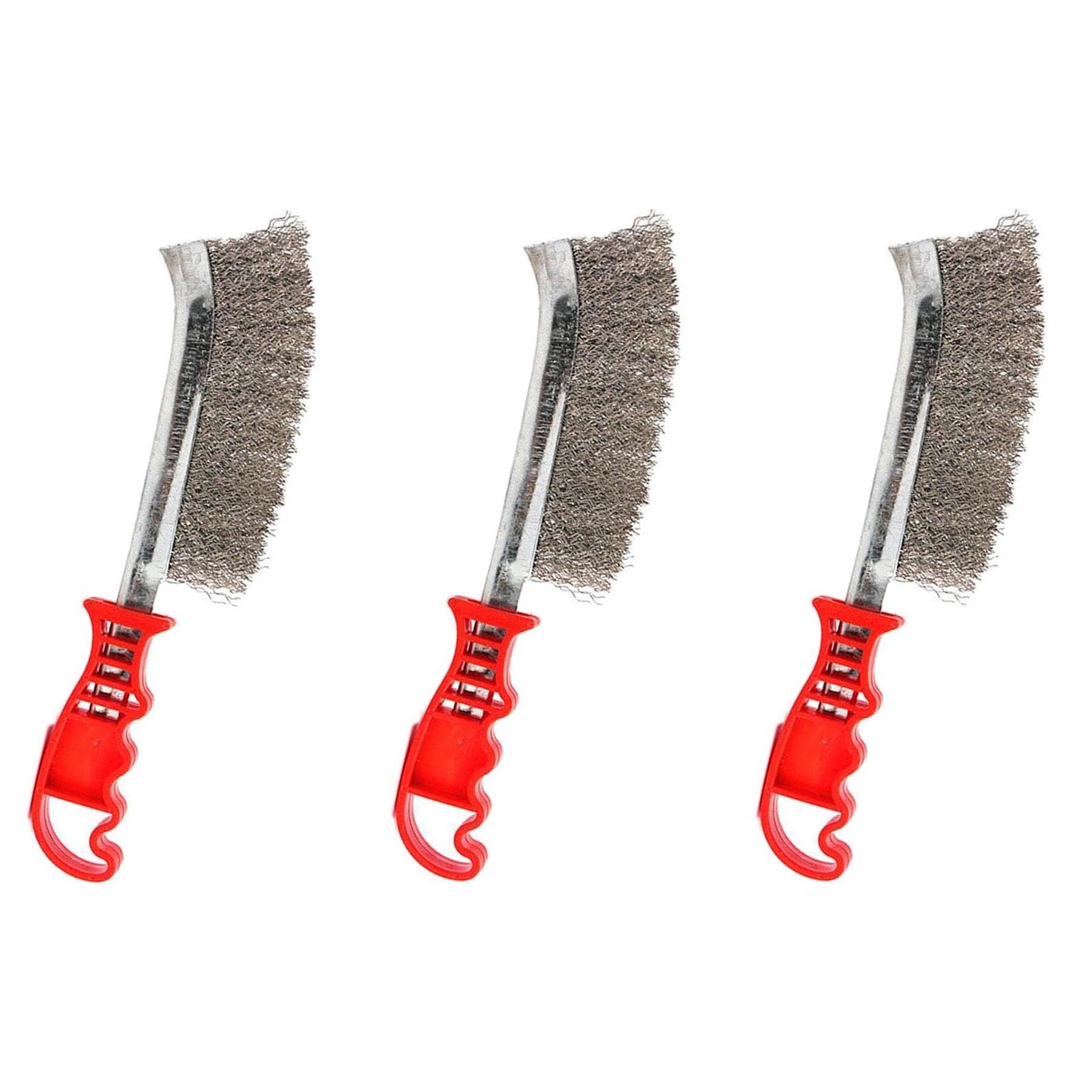 Wire Brush Set of 3 Stainless Steel Wire Brush for Rust Remover & Paint Cleaning