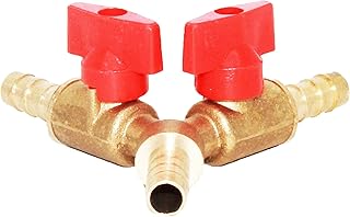 Joywayus 5/16" Hose Barb, Y shaped Type 3 way Union Intersection/Split Brass Shut off Ball Valve Fitting