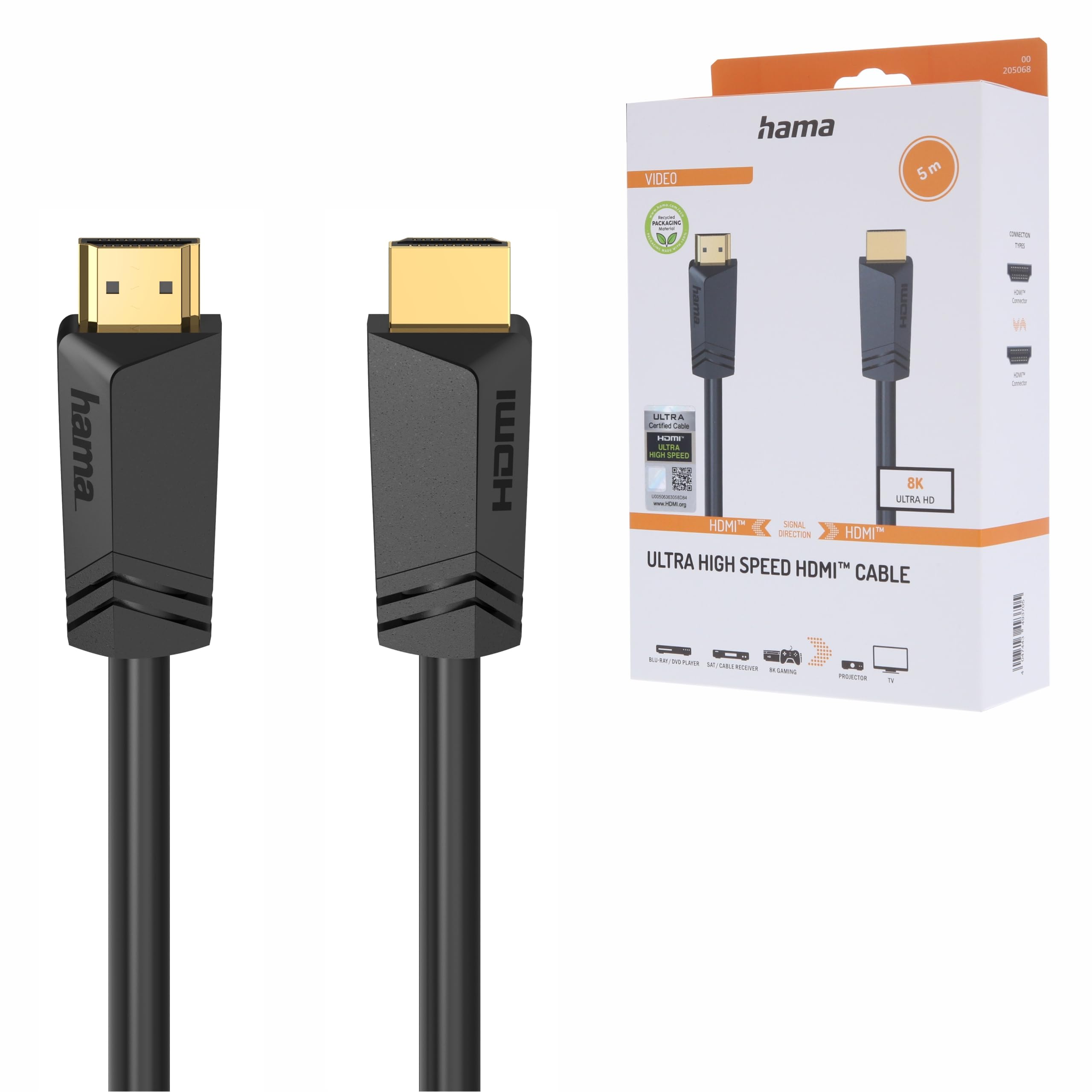 HDMI Cable Ultra hte Speed, f. male - f. male, 8K, 5 m