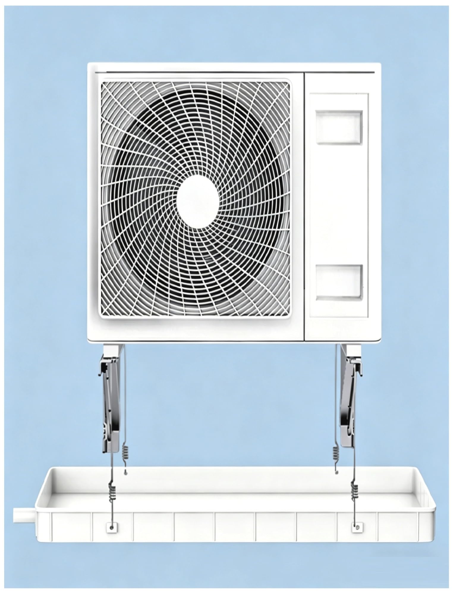 Generisch Wanna kondensatowa z tworzywa sztucznego z wężem odpływowym do klimatyzacji, do użytku wewnątrz i na zewnątrz (300 cm, 80 x 32,5 x 3 cm) – trwała tacka ociekowa