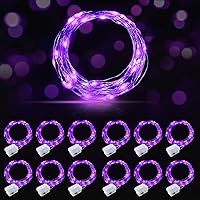 Vista 58 de AIKEI Paquete de 12 luces LED de hadas que funcionan con pilas, guirnaldas de luces impermeables de 7 pies, 20 luces LED de luciérnagas estrelladas