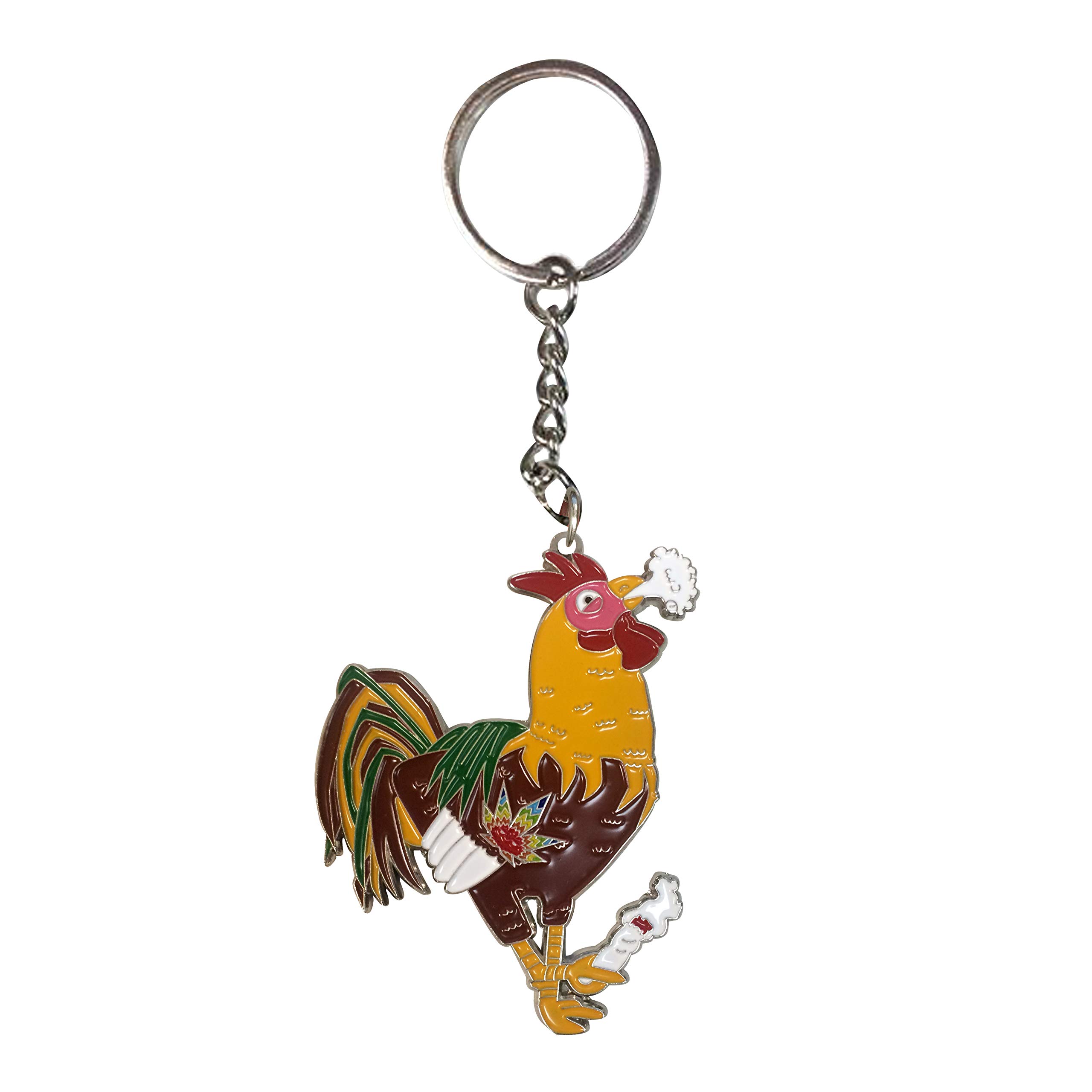 Hat SharkPot Smoking Pals Chill Stoned Rooster - Enamel Metal Pendant Key Chains, Multi, Large