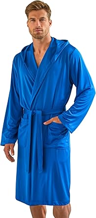 Microvezel Premium Uniseks Badjas, Ruimtebesparend voor Reizen, Zwembad en Fitnessstudio, Zachte Badjas Microvezel 2.0, Navy Blauw, XL