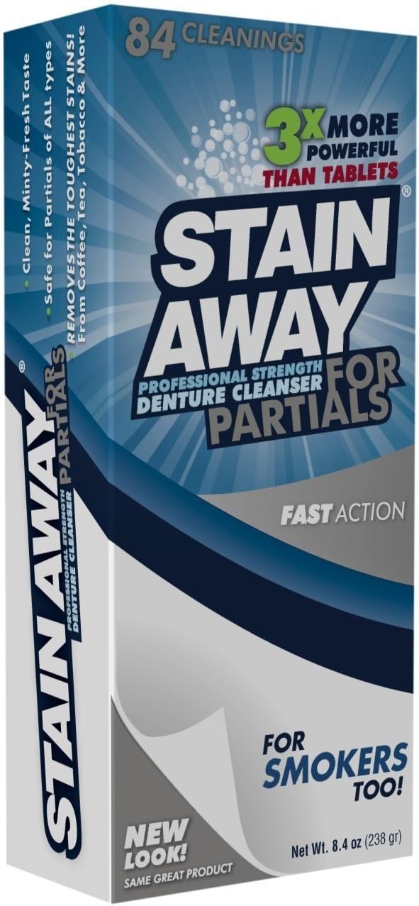 Stain Away Cleanser For Partials 8.40 oz (Pack of 2)
