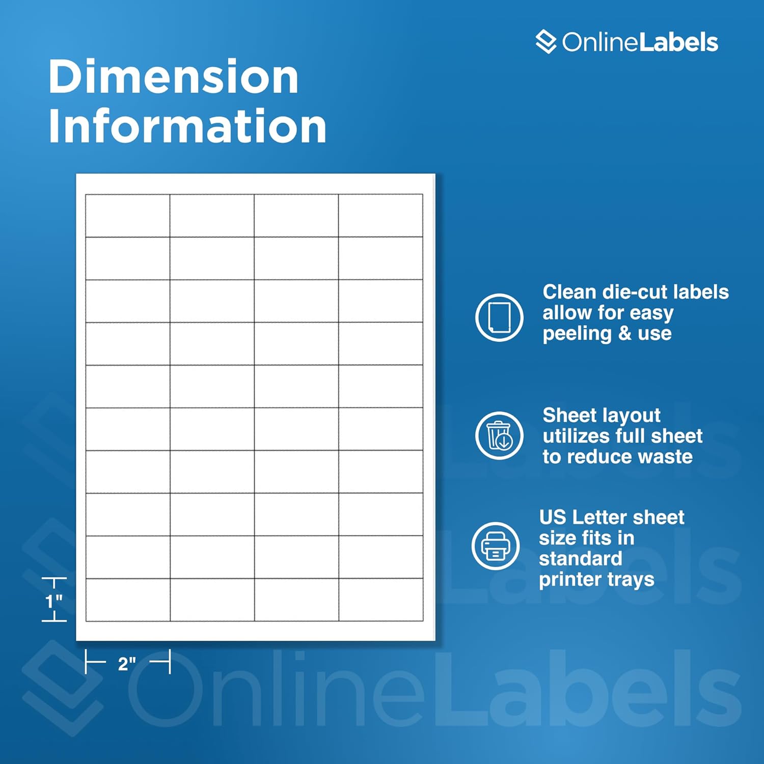 2 x 1 Rectangle Barcode Labels - Pack of 4,000 Labels, 100 Sheets - Inkjet/Laser Printer - Online Labels