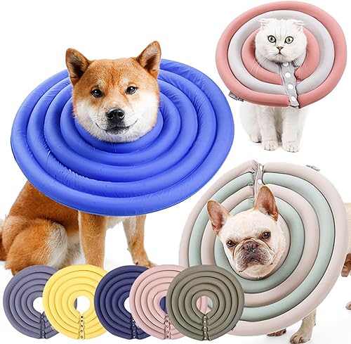 Miniatura 4 de Collar para mascotas, collar para perro Elizabeth para recuperación de cirugía, collar electrónico ligero, cubierta protectora con capucha