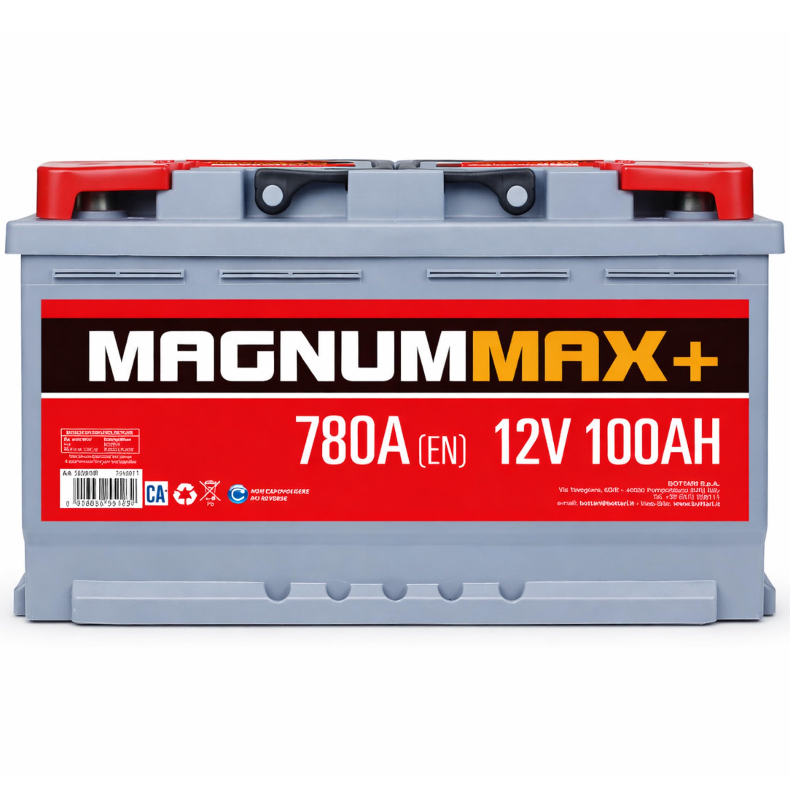 MAGNUM+ Batteria Auto 100Ah L4-12V - 780A – Batteria Avviamento per Auto e Veicoli Diesel e Benzina, Alta Capacità, Spunto Elevato, Senza Manutenzione