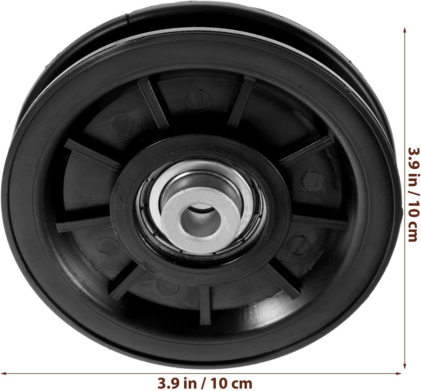 Black Replaceable Fitness Pulley Wheel for Cable Exercise Machines image 2