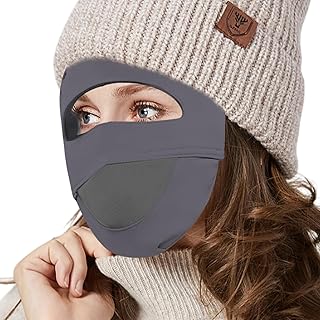 寒さ対策 フェイスプロテクション,保温 フリース フード マスク,顔用 防寒 インナーマスク - 登山 通勤 スキー スノボ サイクリング アウトドア ランニング 冬季スポーツ対応