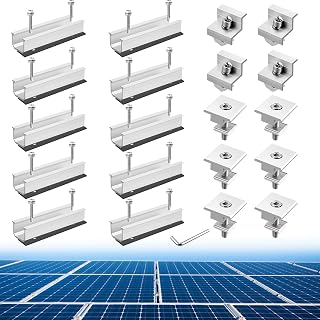 Anbte Solarmodul Halterung Kit geeignet für 4pcs Solarmodul 30/35MM, Silber