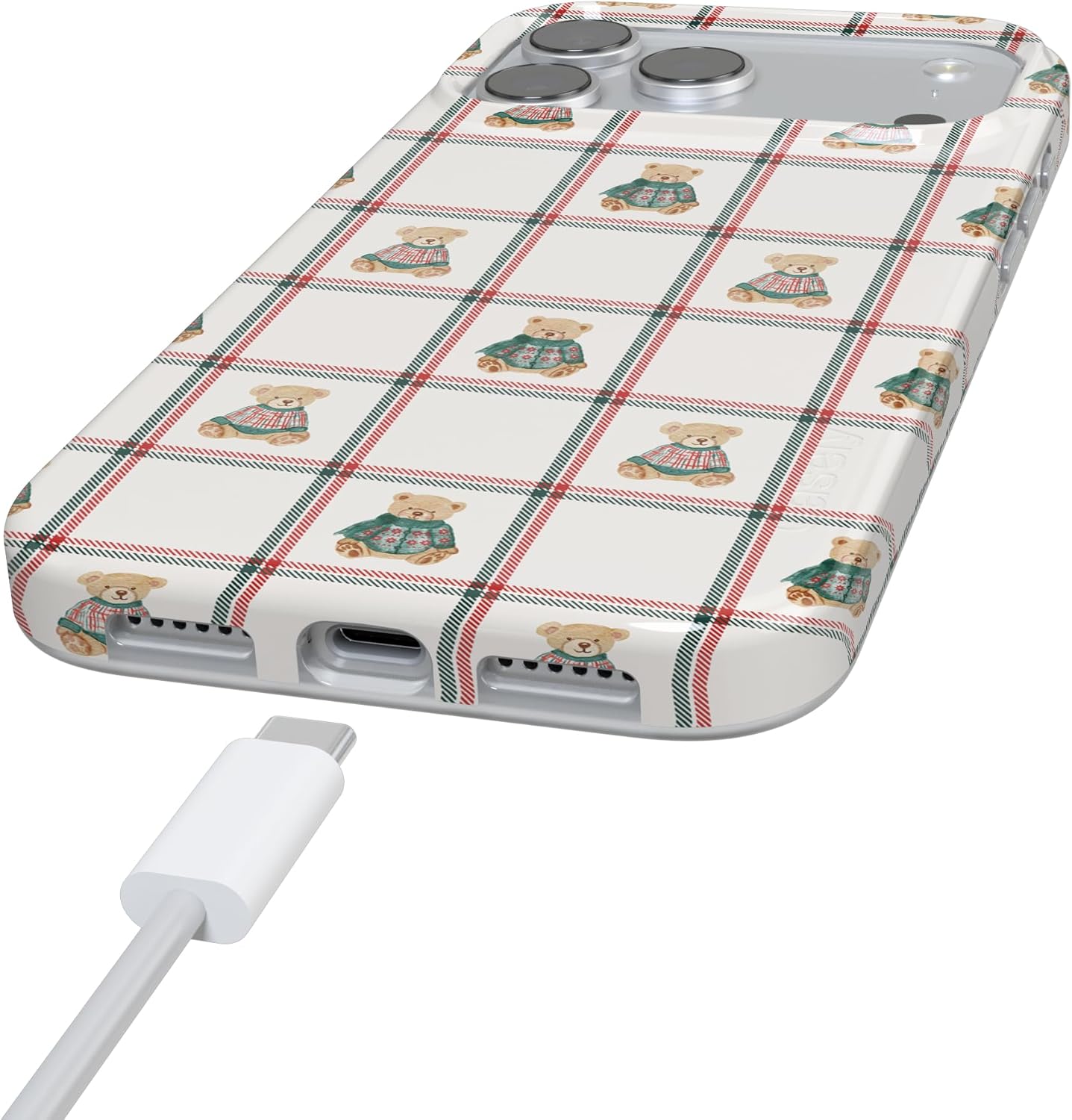 Casely iPhone 17 Pro Max Case | Bear Hugs | Teddy Squares | Compatible with MagSafe | Classic Ultra Slim Design