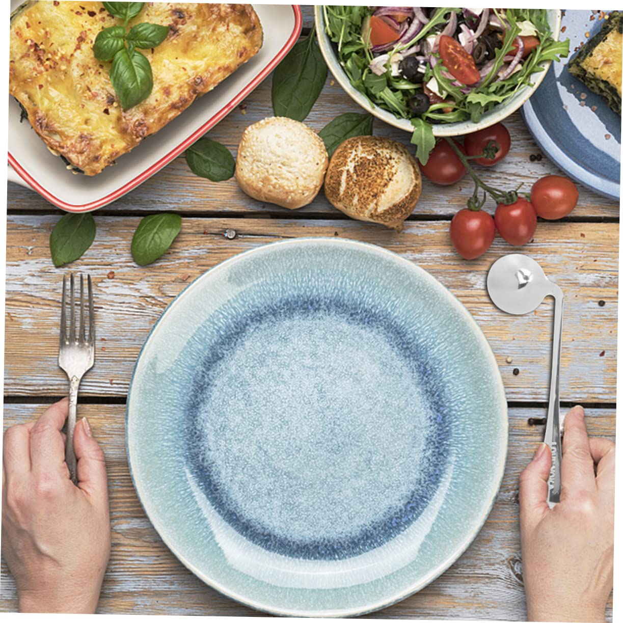 NOLITOY Ergonomic Angled Eating Spoon 1 Set of Fork Spoon Stainless Steel Lightweight for Seniors Bedside Feeding Assistance