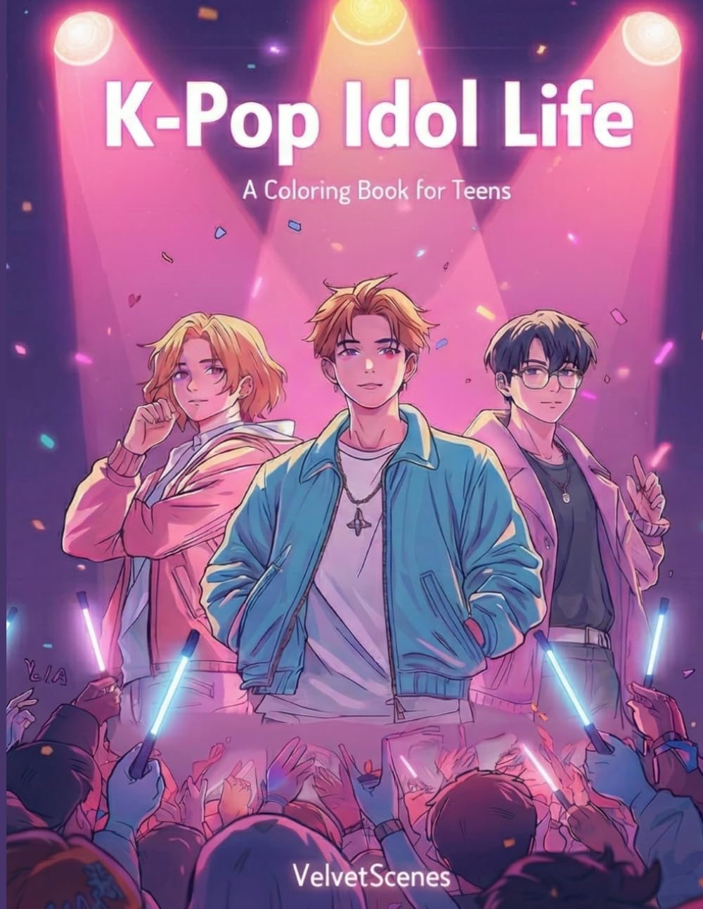 K-Pop Idol Life: A Coloring Book for Teens (VelvetScenes K-Pop Coloring Series)