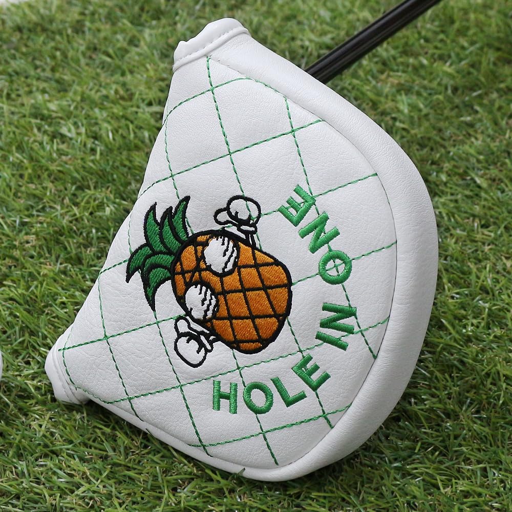 GOLTERS Golf Head Covers Mallet Putter Cover Headcover Magnetic Closure Embroidered Pattern Fit for Most Brands Scotty Cameron Odyssey Mallet Taylormade Ping ect.