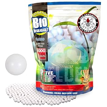 Amazon | G&G バイオBB弾 0.20g 1KG 5000shot ホワイト G-07-103