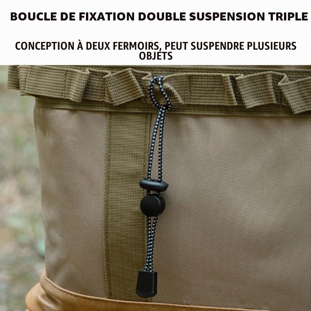 Fc'Noqgn 4pcs Sac à Sécurisant La Randonnée Bâton Support De Corde élastique
