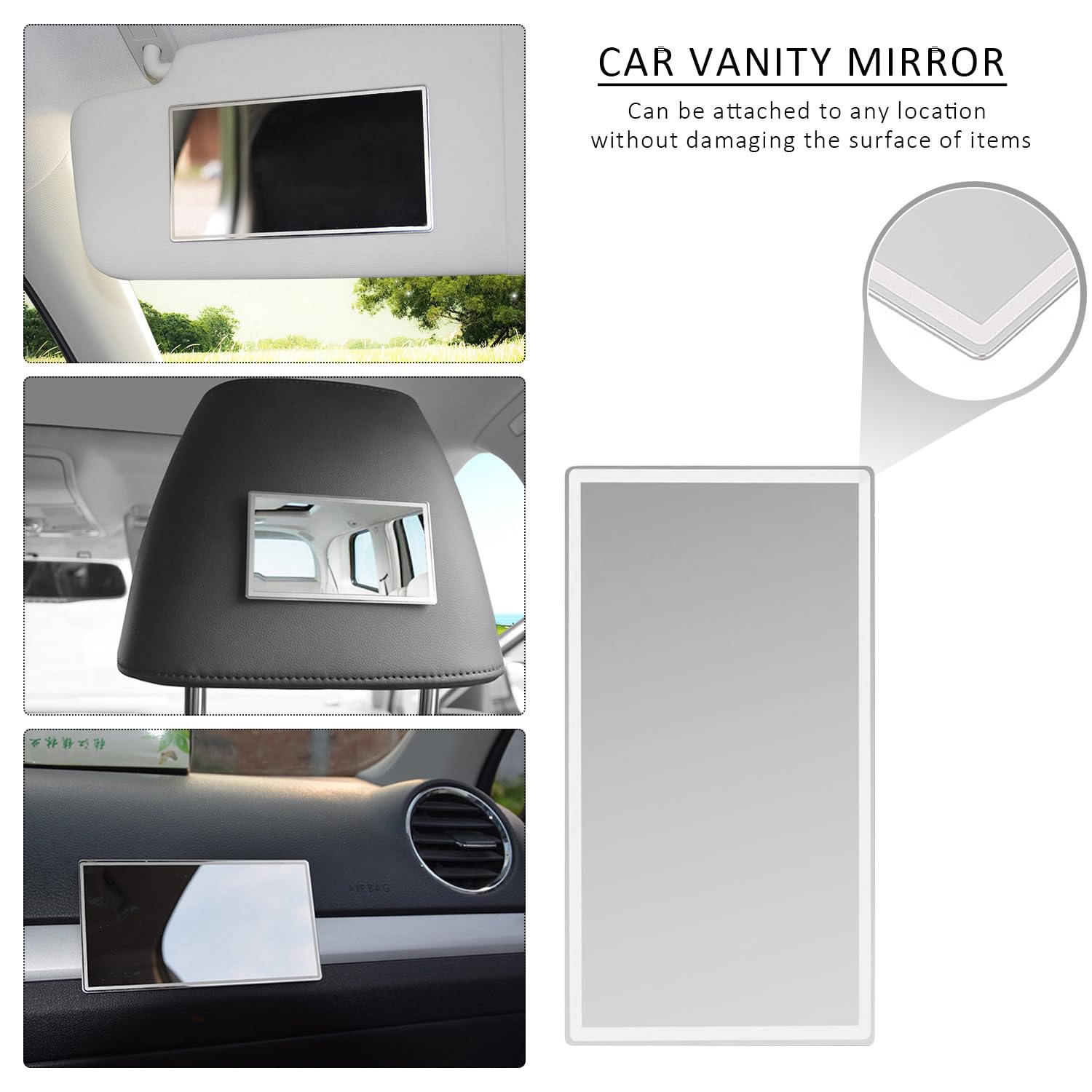 Specchietti per visiera portatili per auto Specchietti per trucco, per Smart 450 451 452 453 Fortwo Forfour, specchietti per trucco cosmetico per cosmetici da viaggio con parasole