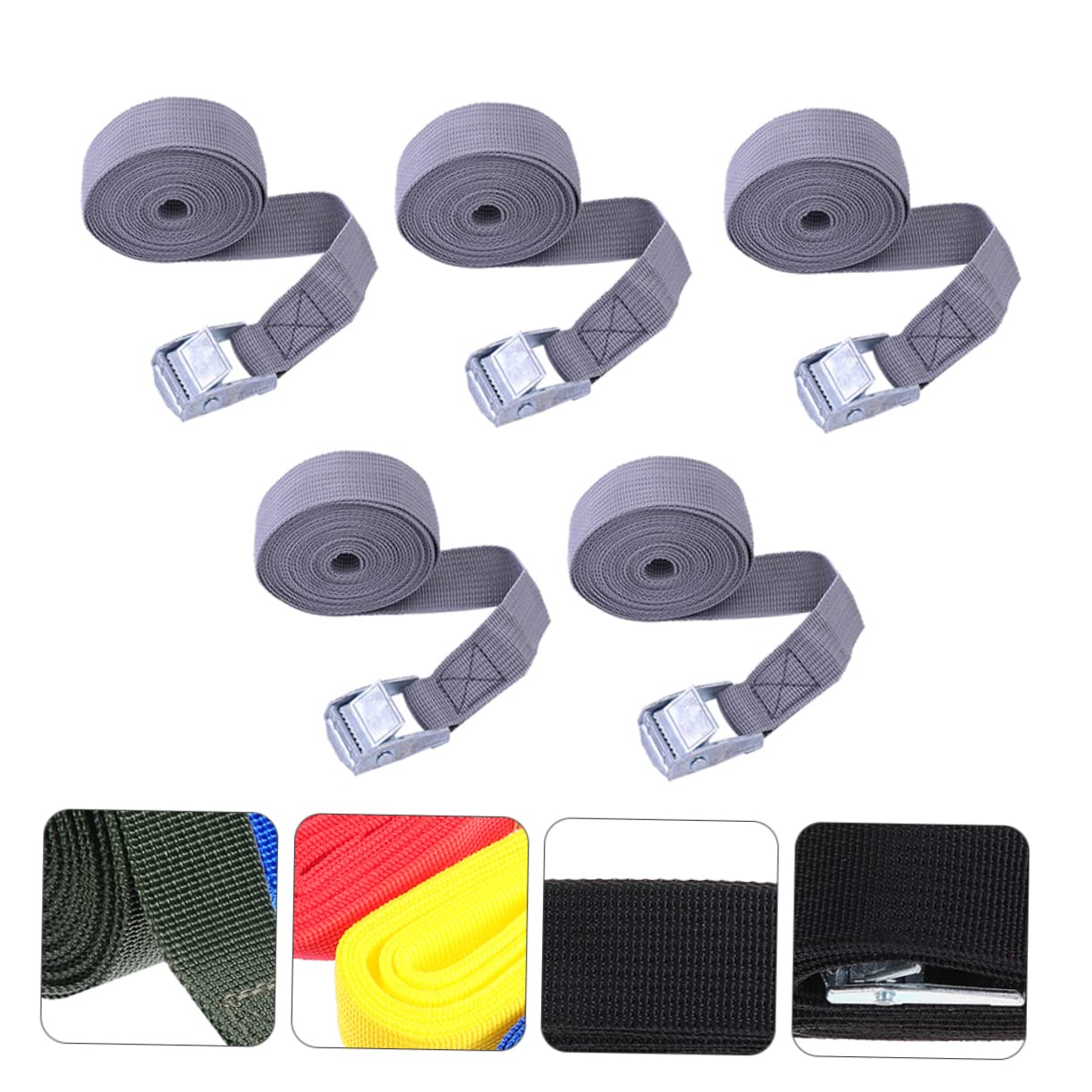 5 Piezas de Correas de trinquete para Equipaje de Coche Correas de trinquete para Equipaje de vehículo