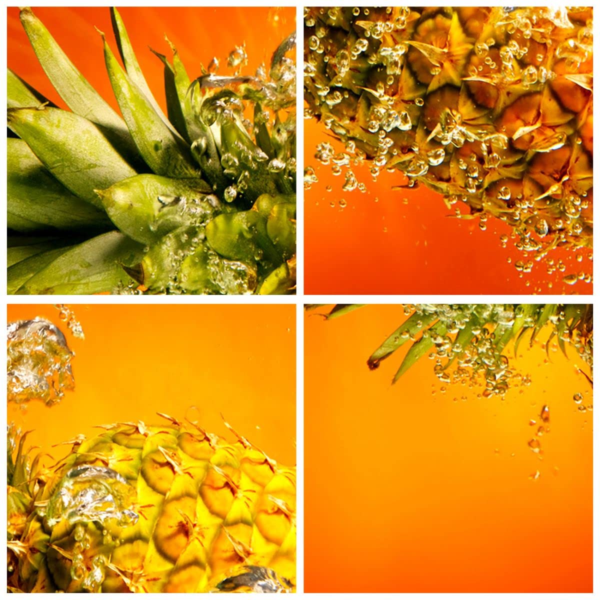 ARTTOR Cuadro Decorativo 100x70cm Moderno Horizontal Cocina - 2209 | caribe Piñas Fruta Cuadro sobre Vidrio Grande Arte mural Dormitorio Cuadros de Pared Impresión en Cristal Glasprint ARTTOR