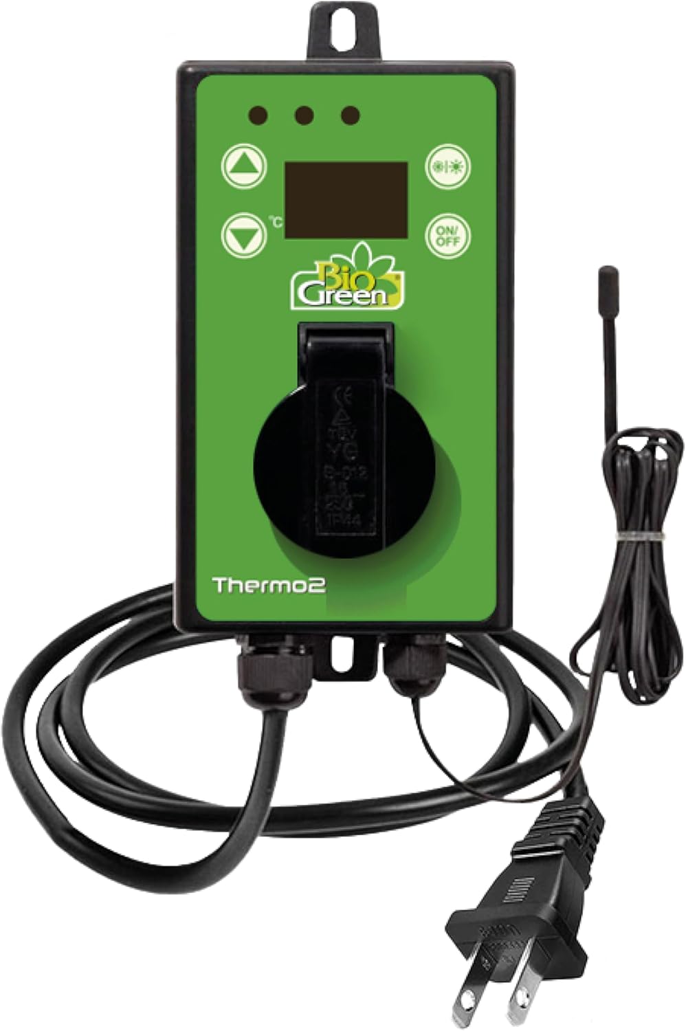 BioGreen TER2/US Thermo 2 Digital Greenhouse Thermostat with Summer/Winter Function 2 Years Warrenty, Green